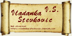 Vladanka Stevković vizit kartica